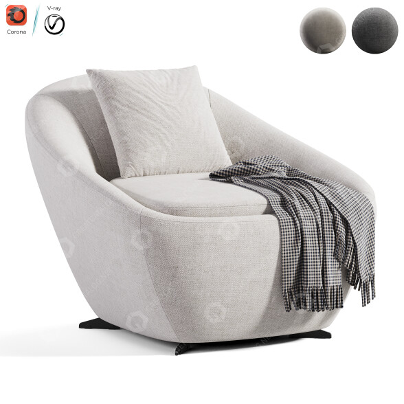 Armchair Saloni Mobilya Tao 3D model