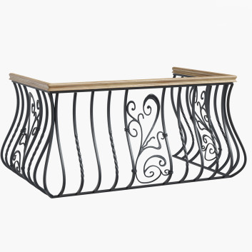 Railing  Metal Forged Balcony 3D model