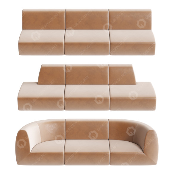 Sofas Stellar Works Infinity Option 1,4,5 3D model