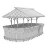 Bar Bamboo Tiki Oval Corner Shape - artpolka