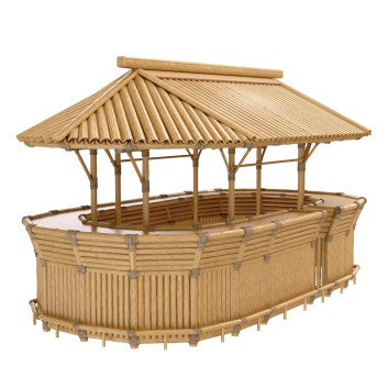 Бар Bamboo Tiki Oval Corner Shape