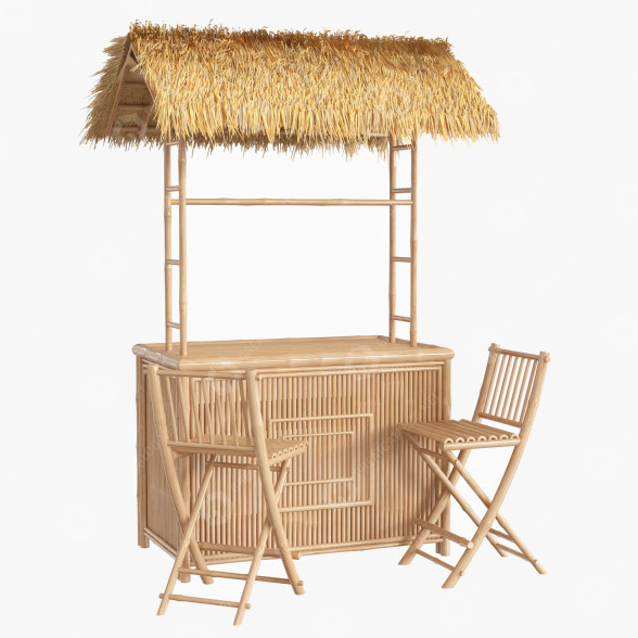 Bar Bamboo Beach Tiki Modelo 3D