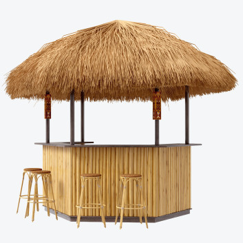 Pergola  Beach Bar Bamboo Restaurant 3D model