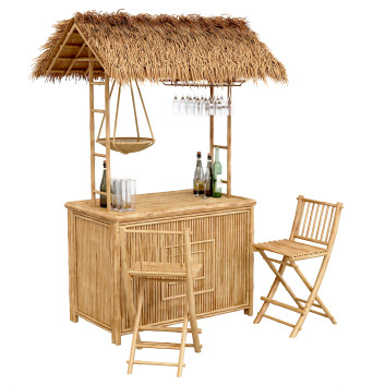 Бар Beach Bamboo Tiki Bar with Bottles