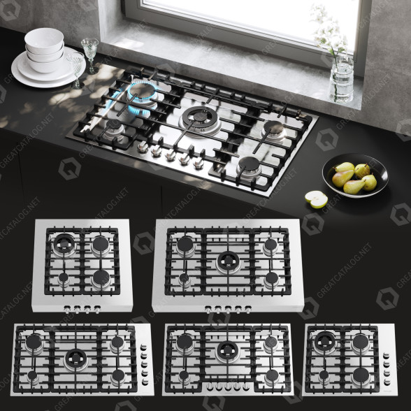 Placas de Cocción Barazza 1POF80 Modelo 3D