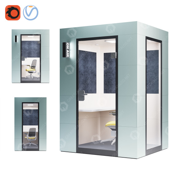 Акустична капсула Steelcase Work Unit 3D модель