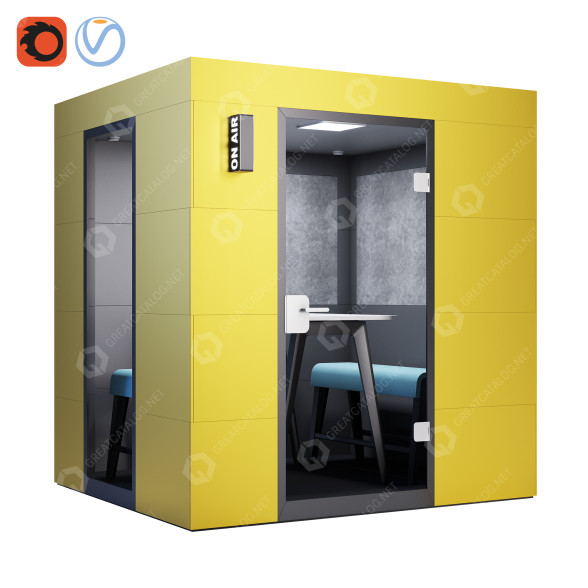 Akustik-Pod Steelcase Meeting Unit 3D-Modell