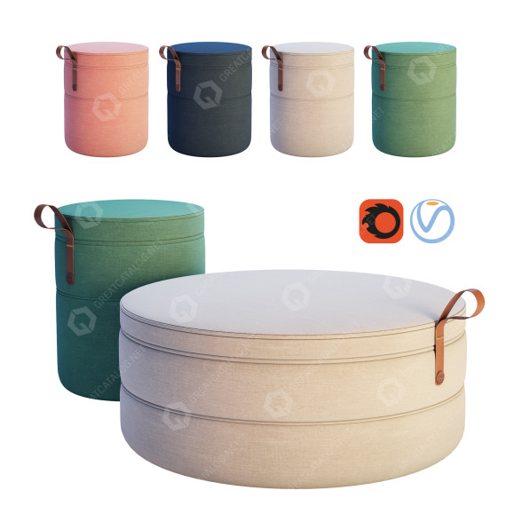 Ottomans Steelcase Grab 3D model