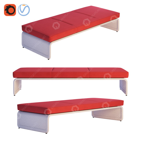 Скамья Coalesse Lagunitas Lounge System 3D модель