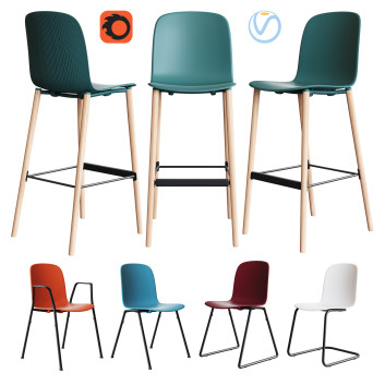 Барний стілець та стільці Steelcase Cavatina Set 2