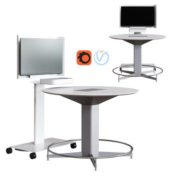 Меблевий гарнітур Steelcase Media Scape Mobile and Round Table