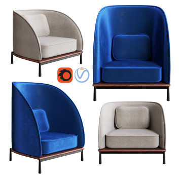 Крiсла Stellar Works Arc Highback Chair & Arc Lounge Chair