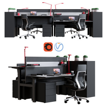 Меблевий гарнітур Steelcase Office Table Ology Bench Work Space