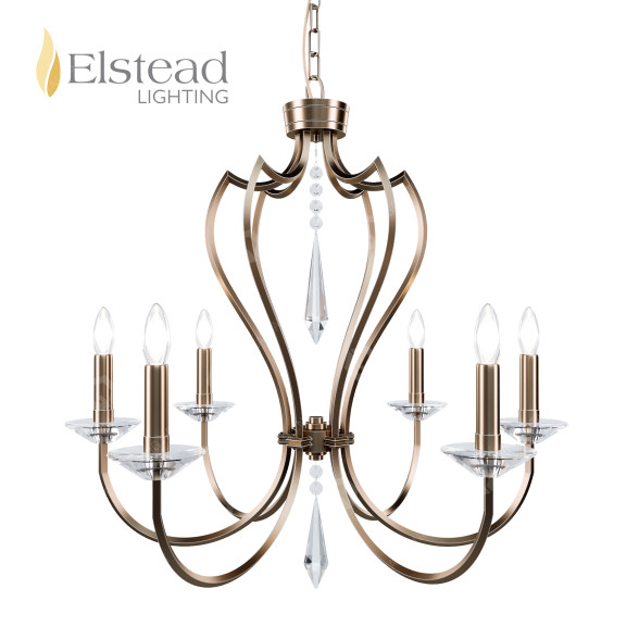 Żyrandol Elstead PM6 DB Pimlico model 3D