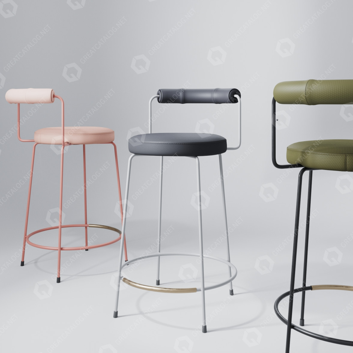 Bar Stools Grazia&co Iva 3D model GreatCatalog 3730