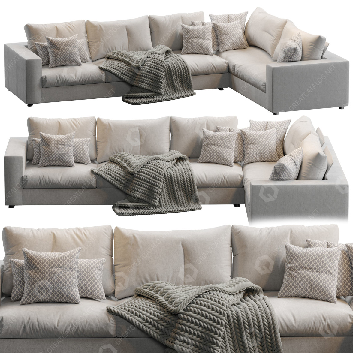 Sofa Bonaldo Hiro 3D model・Download 3D models・Great Catalog