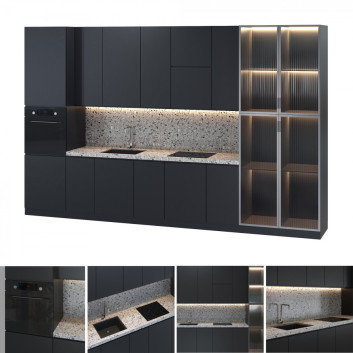 Cuisine  With Modern Appliances and Lighting Modèle 3D