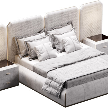 Bed and Bedside Tables  Capital Orion XL 3D model