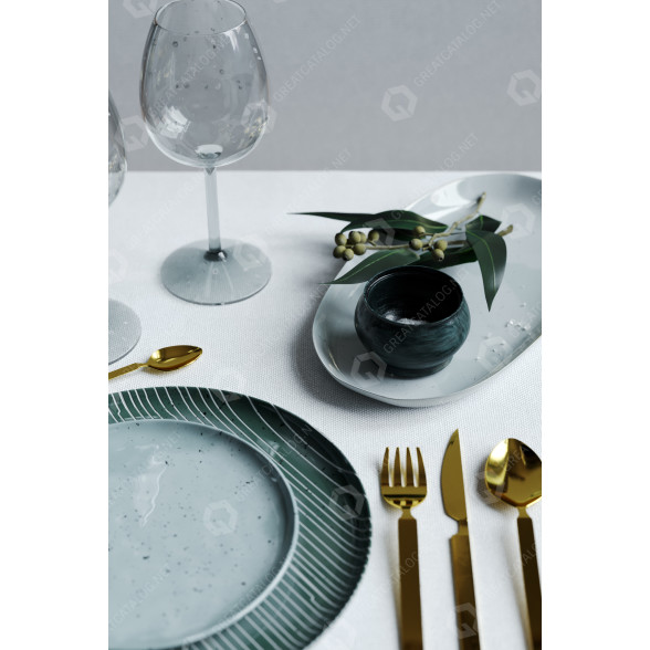 Mesa Servida Conjunto 01 Modelo 3D