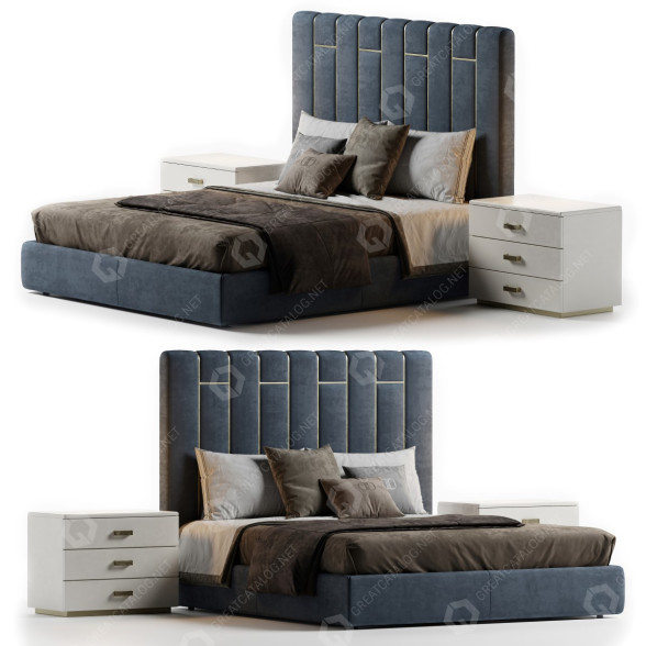 Lit et tables de chevet Daytona Pablo bed modèle 3D