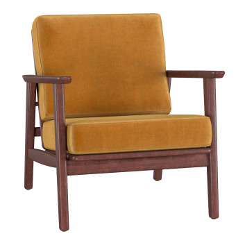 Fotel  Danish Modern Reclining Model 3D