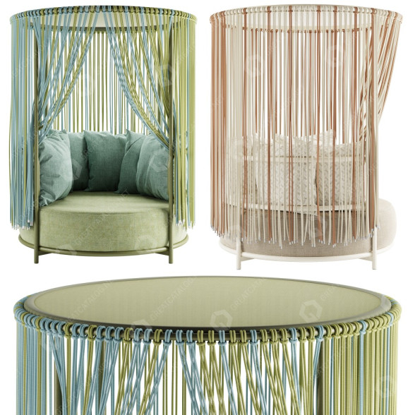 Vordach Roberti Rattan Oasi 3D-Modell