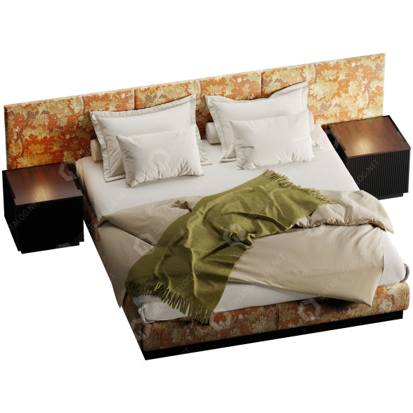 Cama y mesitas de noche GIOPAGANI Senza Fine Modelo 3D