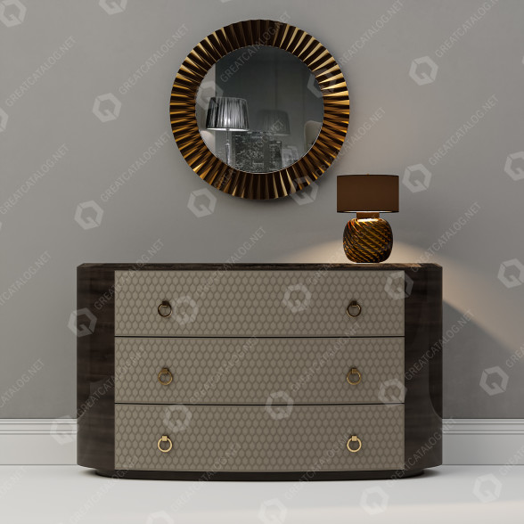 Kommode und Dekoration DV Homecollection Charlotte 3D-Modell