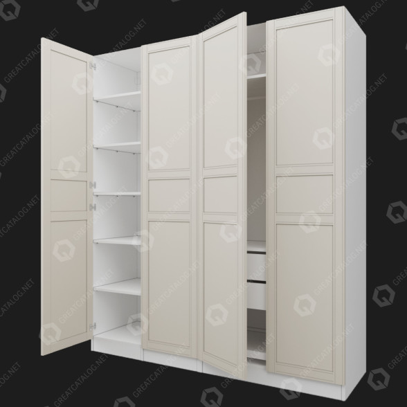 Шафа IKEA Pax Flisberget 3D модель