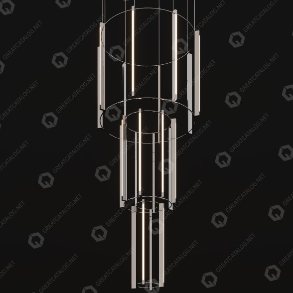 Kronleuchter Chrome 3D-Modell