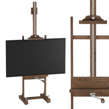 TV Stand and TV  English Artsists Easel 3D model