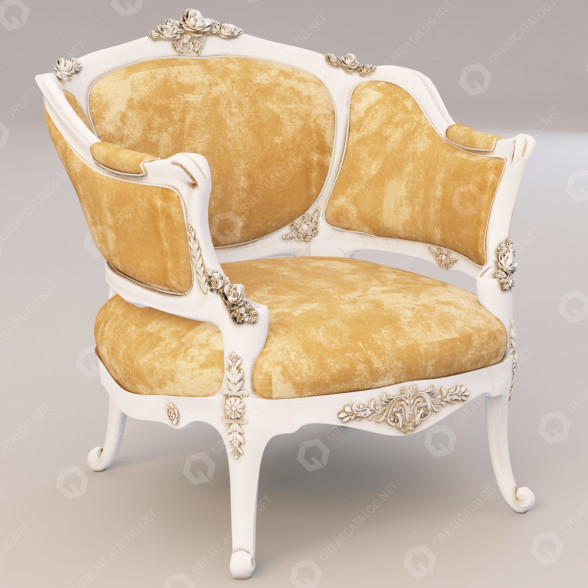Armchair Ornate 3D model