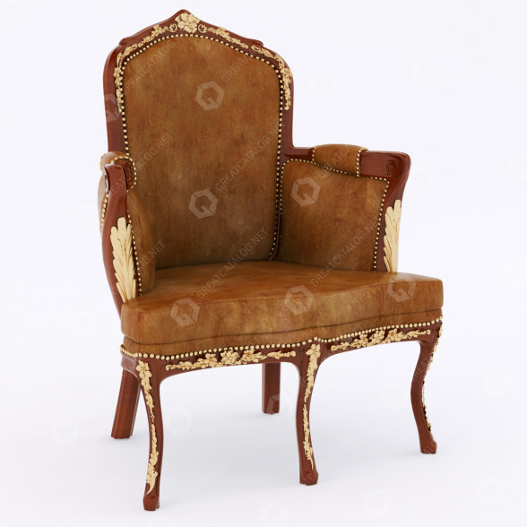Armchair Ornate 3D model