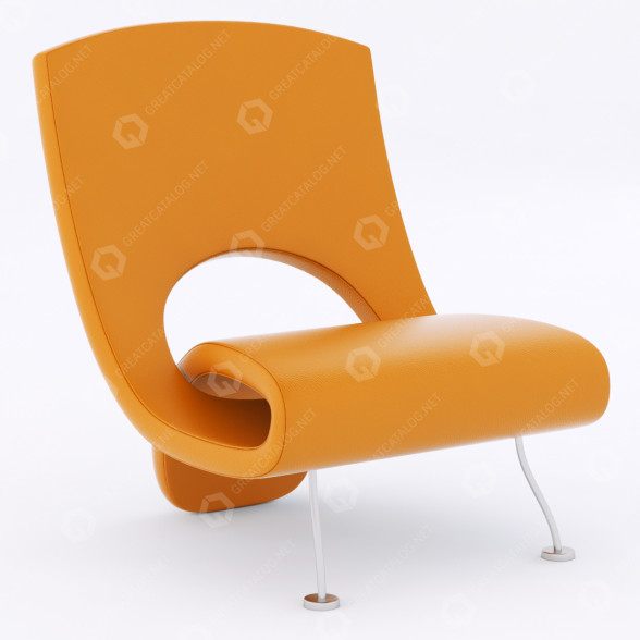 Lounge Chair Curved 3D model