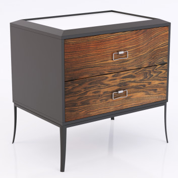Table de chevet Baker Papillion Chest 4012 Modèle 3D