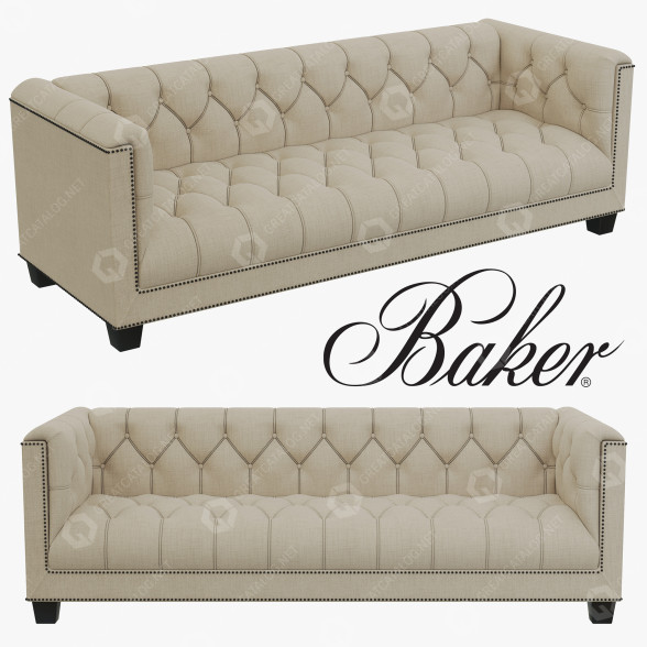 Диван Baker Paris Loveseat 3D модель