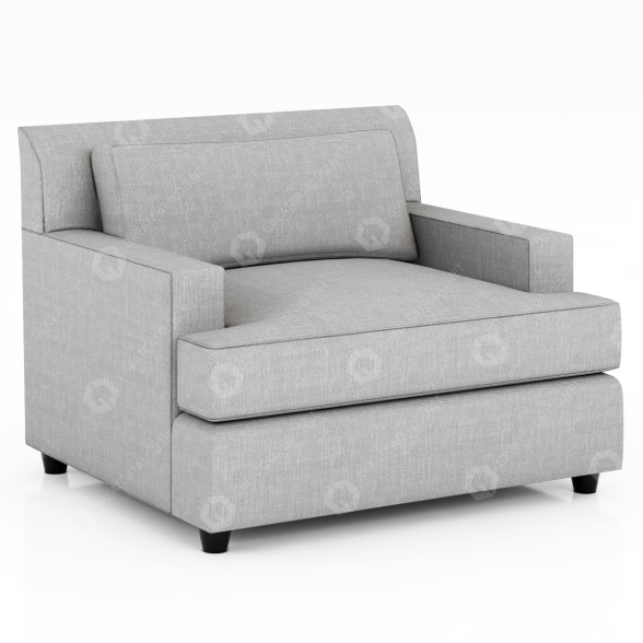 Fotel Baker Pasha Lounge model 3D