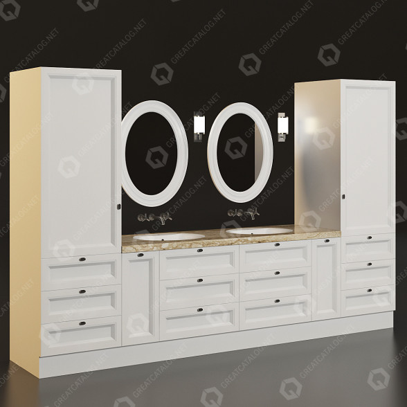 Conjunto de muebles Bathroom Modelo 3D