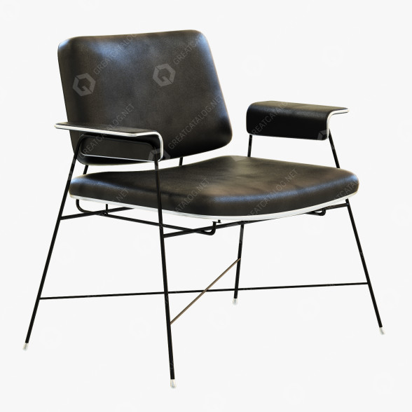 Sessel Baxter Bauhaus Black 3D-Modell
