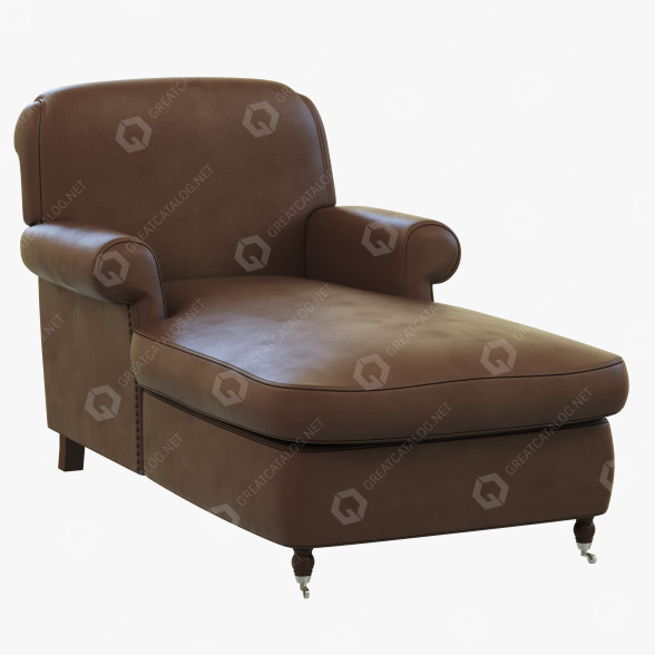 Sessel Baxter Charlotte Dormeuse 3D-Modell