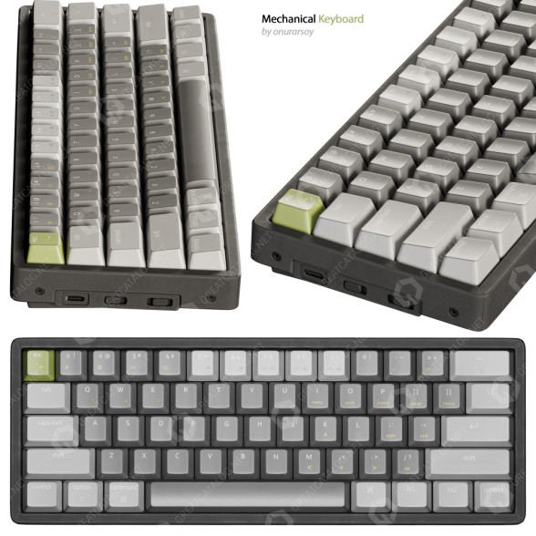 Klawiatura Keychron K12 model 3D