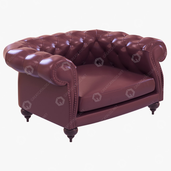 Sessel Baxter Diana Chester 3D-Modell