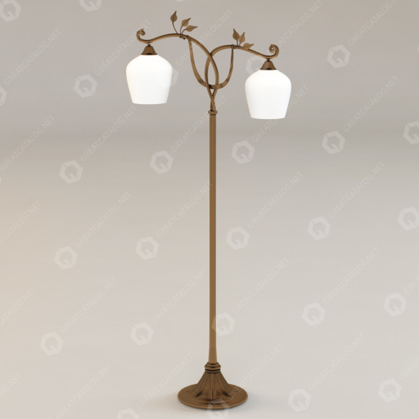 Floor Lamp Double 3D model