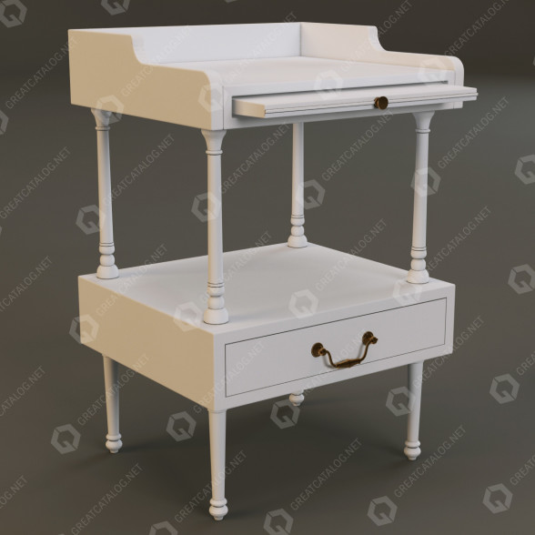 Тумбочка White 3D модель