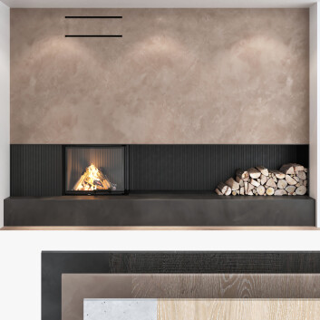 Дров'яний камін Romotop Decorative Wall Set 06