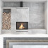Wood Fireplace Romotop Decorative Wall Set 08 - Rakochi Design