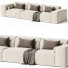 Sofa Litfad Scandinavian Slipcovered Square Arm - Chamfer