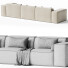 Sofa Litfad Scandinavian Slipcovered Square Arm - Chamfer