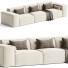 Sofa Litfad Scandinavian Slipcovered Square Arm - Chamfer