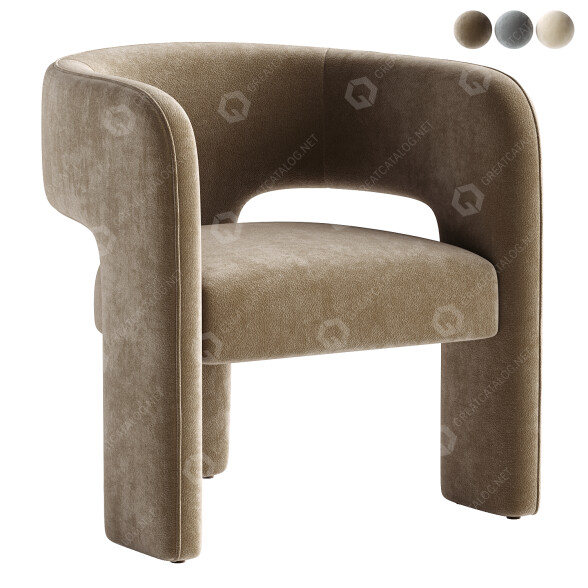 Sillón High Fashion Home Isidore Modelo 3D